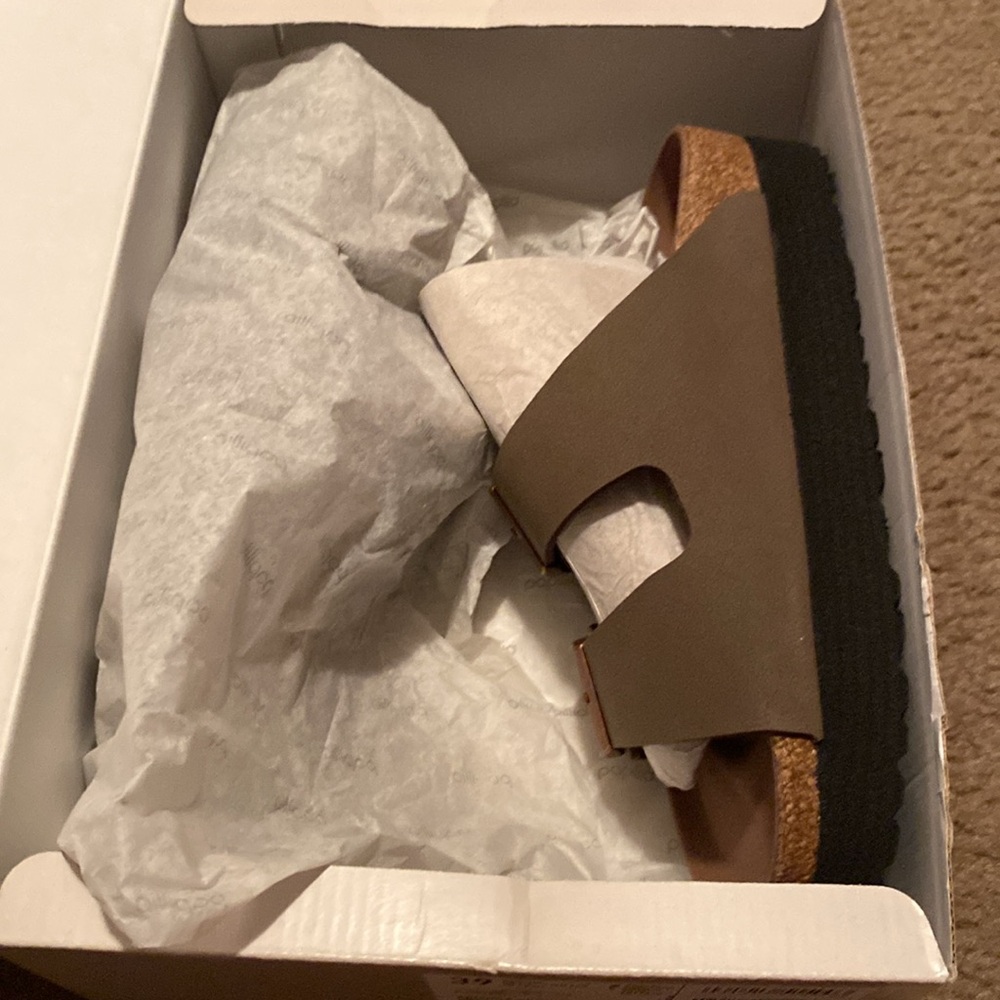 papillo Arizona Grooved bottom platform NWB size 39N Mocca - Picture 9 of 9